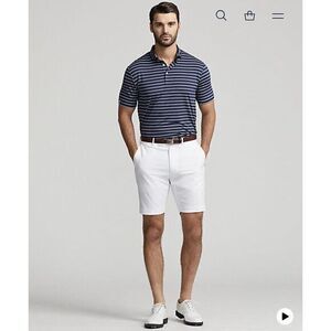 Ralph Lauren RLX Men's Chino Shorts Golf White Performance Tailored Fit Size 36‎